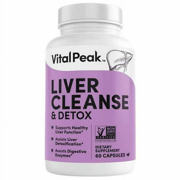 Liver Cleanse & Detox, Vegan Liver Support Supplement with Dandelion Root by Vital Peak