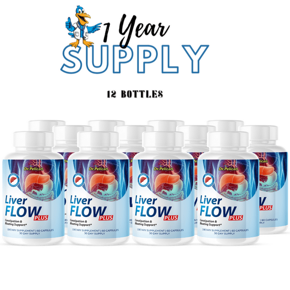 Liver Flow Plus- Liver Support- 12 Bottles- 720 Capsules