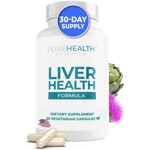 Liver Health Formula, Liver Cleanse with Milk Thistle, Curcumin, Beetroot & Dandelion for Liver Detox by PureHealth Research