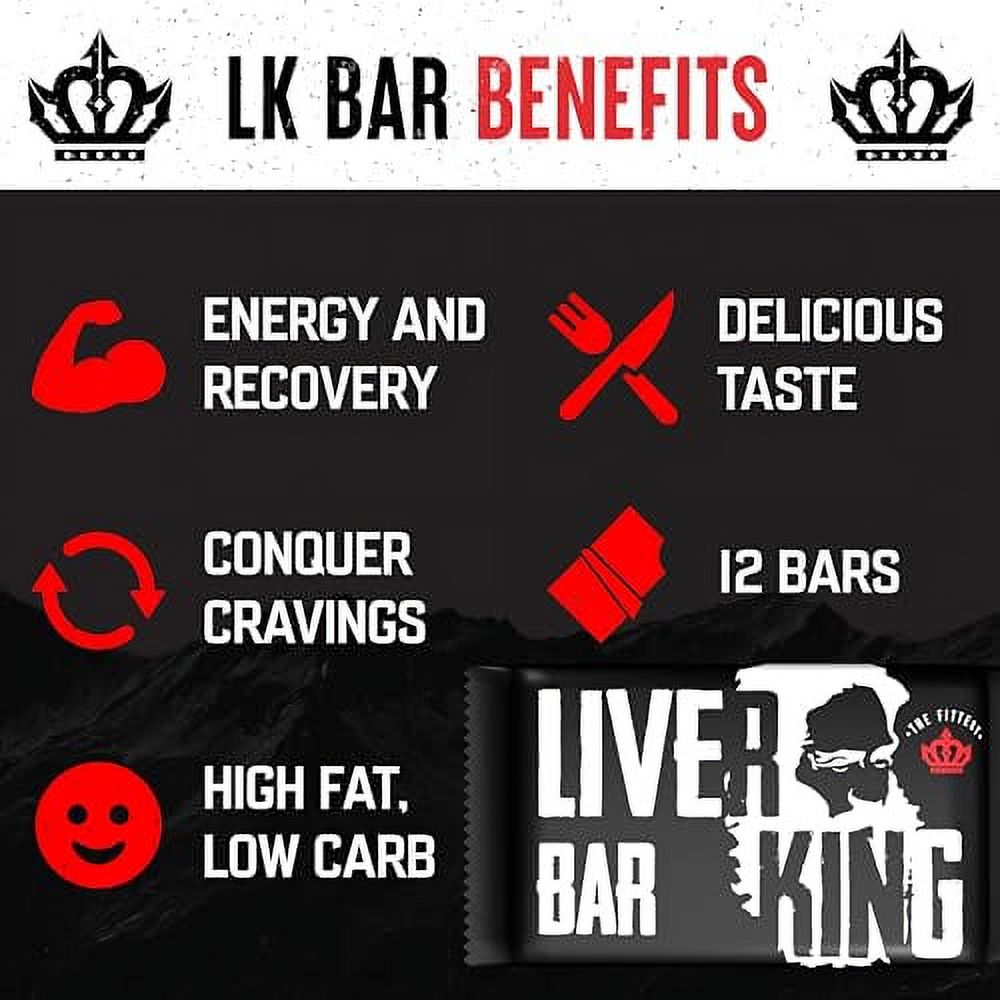 Liver King Nutritional Food Bar Keto, Essential Fats, Creatine