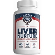 American Vitality Liver Nurture - Liver Supplement Formula with Milk Thistle, Artichoke, Dandelion, Beet Root, Turmeric & More - Liver Support Supplements - 60 Capsules