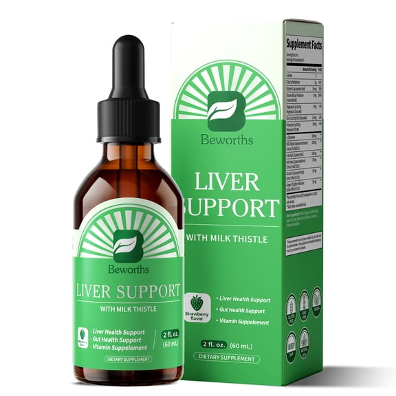 Liver Support Drops, with Milk Thistle & NAC for Liver & Digestive Health Support, 2 fl oz