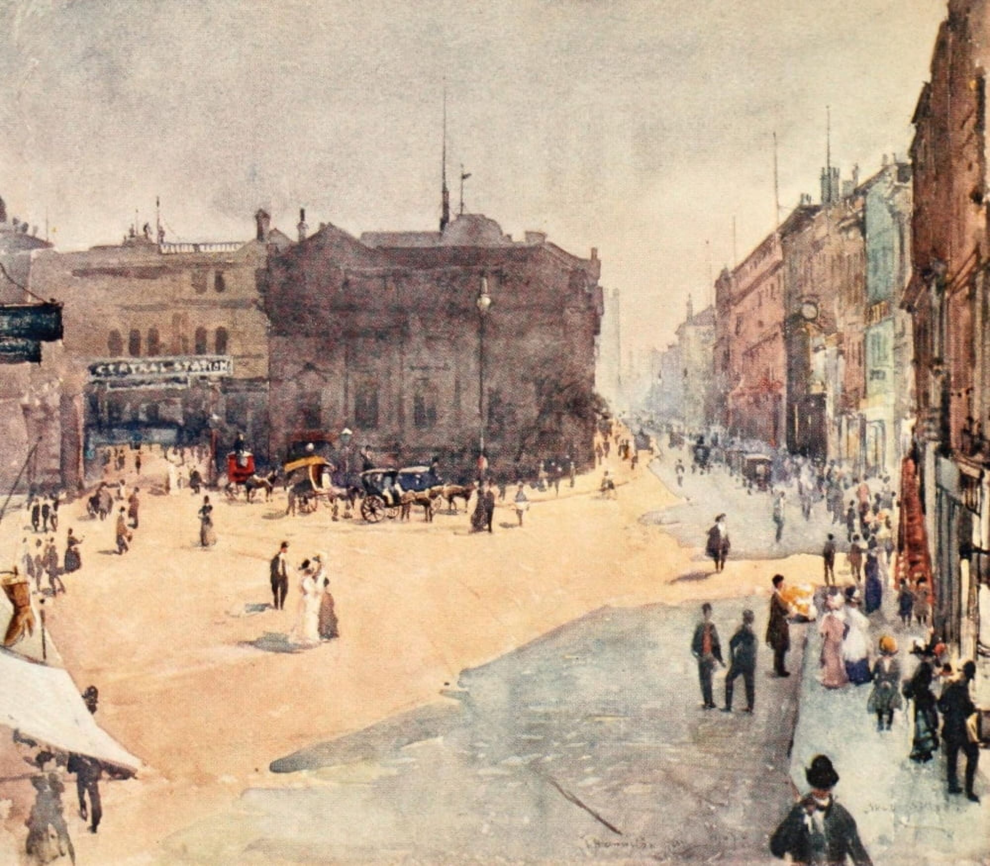 Liverpool 1907 Bold Street Canvas Art - James Hamilton Hay (18 x 24)