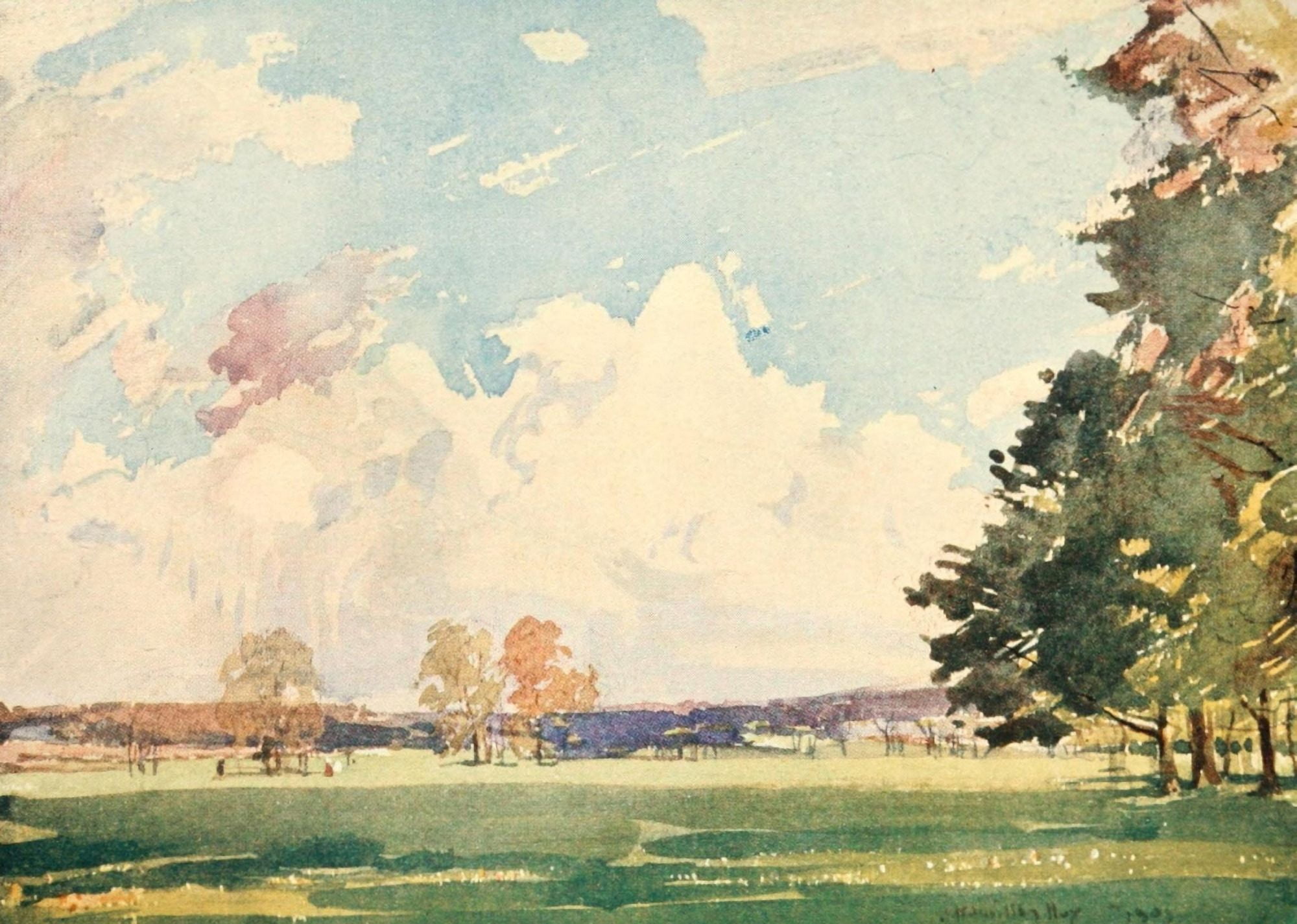 Liverpool 1907 Calderstones Park Canvas Art - James Hamilton Hay (24 x 36)