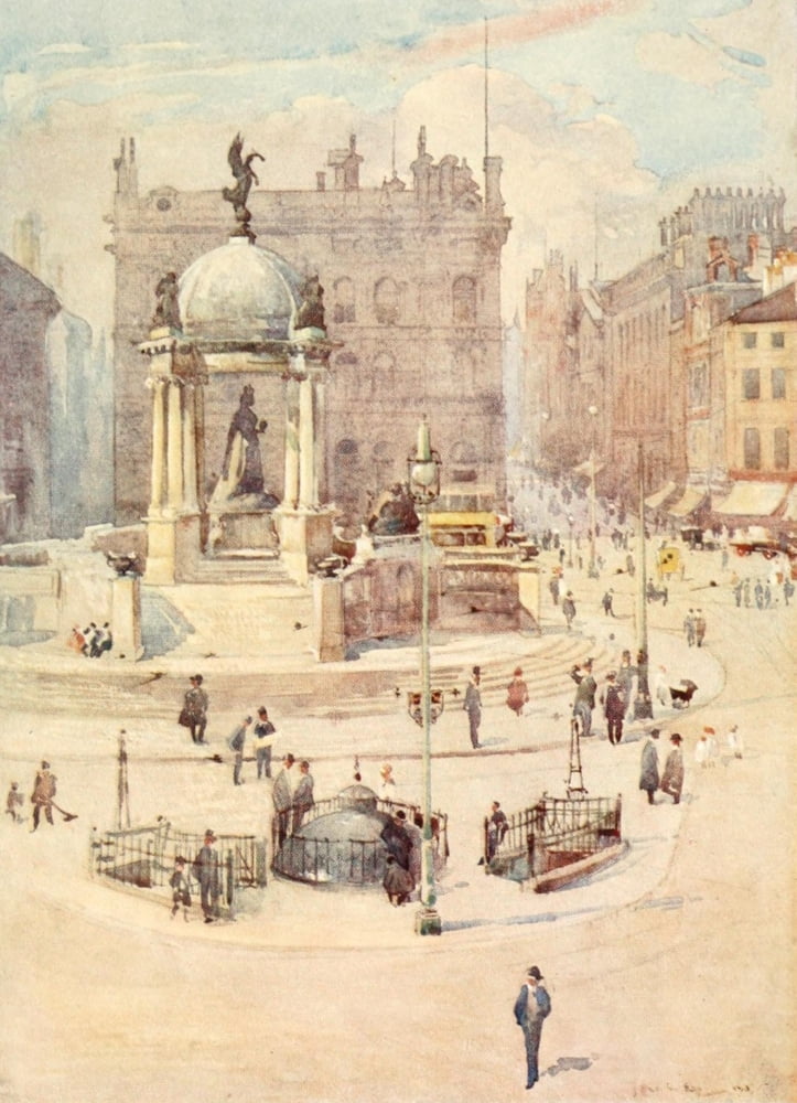 Liverpool 1907 Queen Victoria Memorial Canvas Art - James Hamilton Hay (24 x 36)