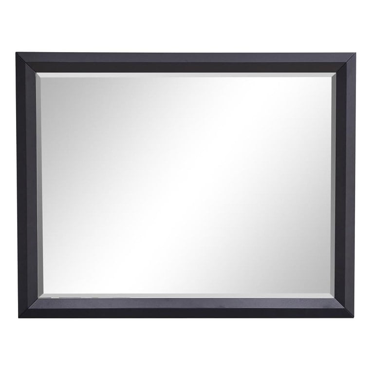Liverpool 46 in. W × 36 in. H Rectangle Wood Frame Black Dresser Mirror