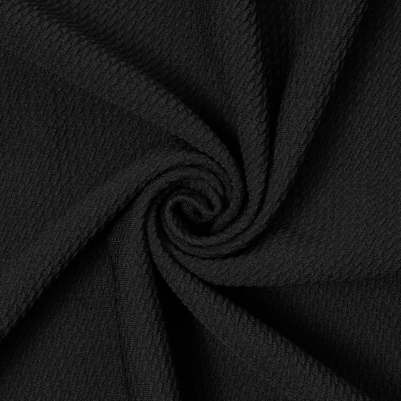 Liverpool Bullet Double Knit Polyester Spandex Stretch Moisture Wicking 59/60" Fabric By The Yard - Black