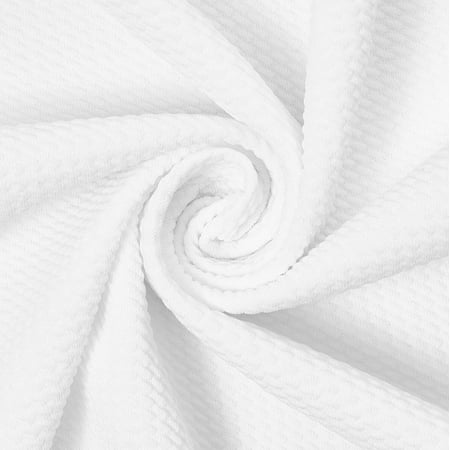 Liverpool Bullet Double Knit Polyester Spandex Stretch Moisture Wicking 59/60" Fabric By The Yard - White