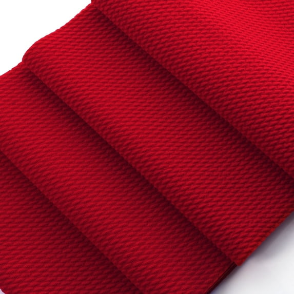 Liverpool Bullet Fabric Textured Knit Jersey 4 Way Stretch - Red 6 Inch Strip