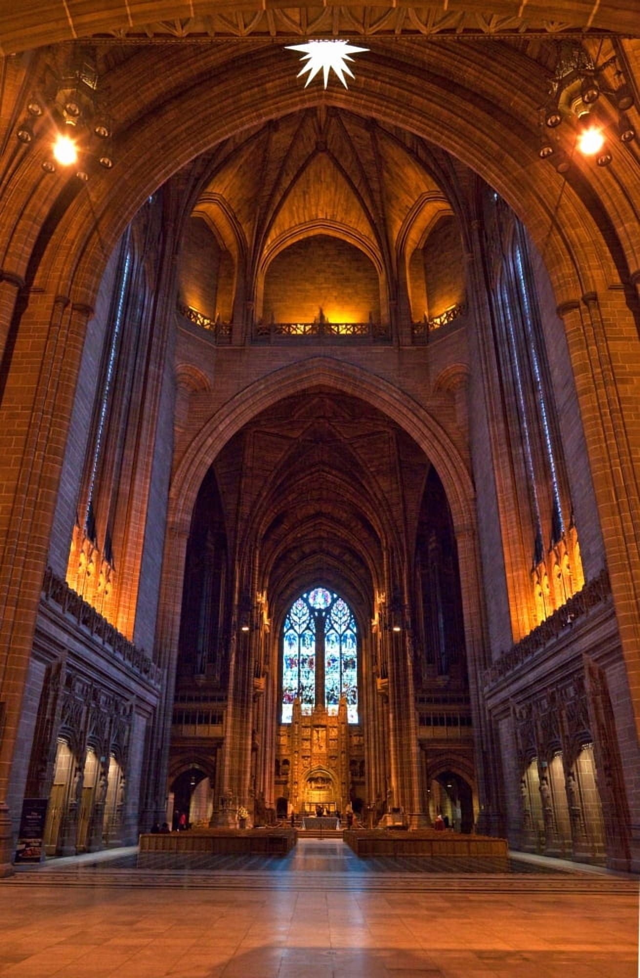 Liverpool Cathedral Liverpool Merseyside England Canvas Art - Panoramic Images (18 x 12)