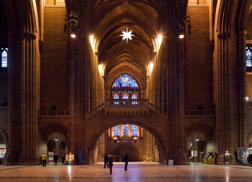 Liverpool Cathedral Liverpool Merseyside England Canvas Art - Panoramic Images (20 x 27)