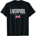 thumbnail image 1 of Liverpool England United, Kingdom T-Shirt mens t hirt men，black，women，misfits，journey ，boys, 1 of 4