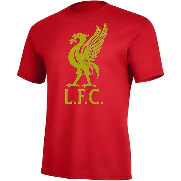 Liverpool FC Boys' Red Graphic T-Shirt - Yellow Crest - Youth Sizes (YL)
