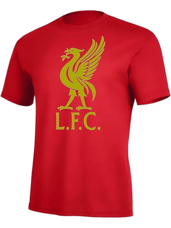 Liverpool FC Boys' Red Graphic T-Shirt - Yellow Crest - Youth Sizes (YM)