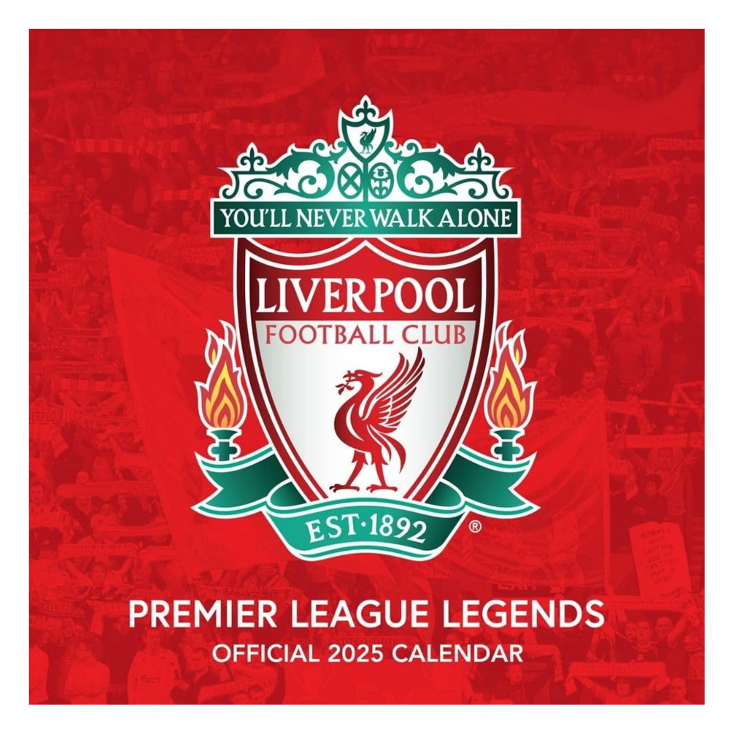 Liverpool FC Legends 2025 Wall Calendar