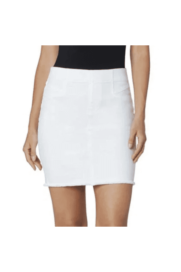 Los Angeles Body-Con Miniskirt in White, Size 14