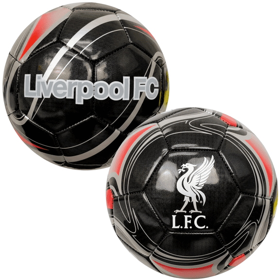 Icon Sports Liverpool Soccer Ball, PVC, Black/Red Design, Size 5