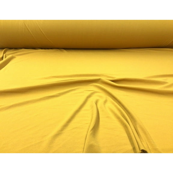 Liverpool Textured Fabric 4 way Stretch Scuba Mustard Gold 1N41