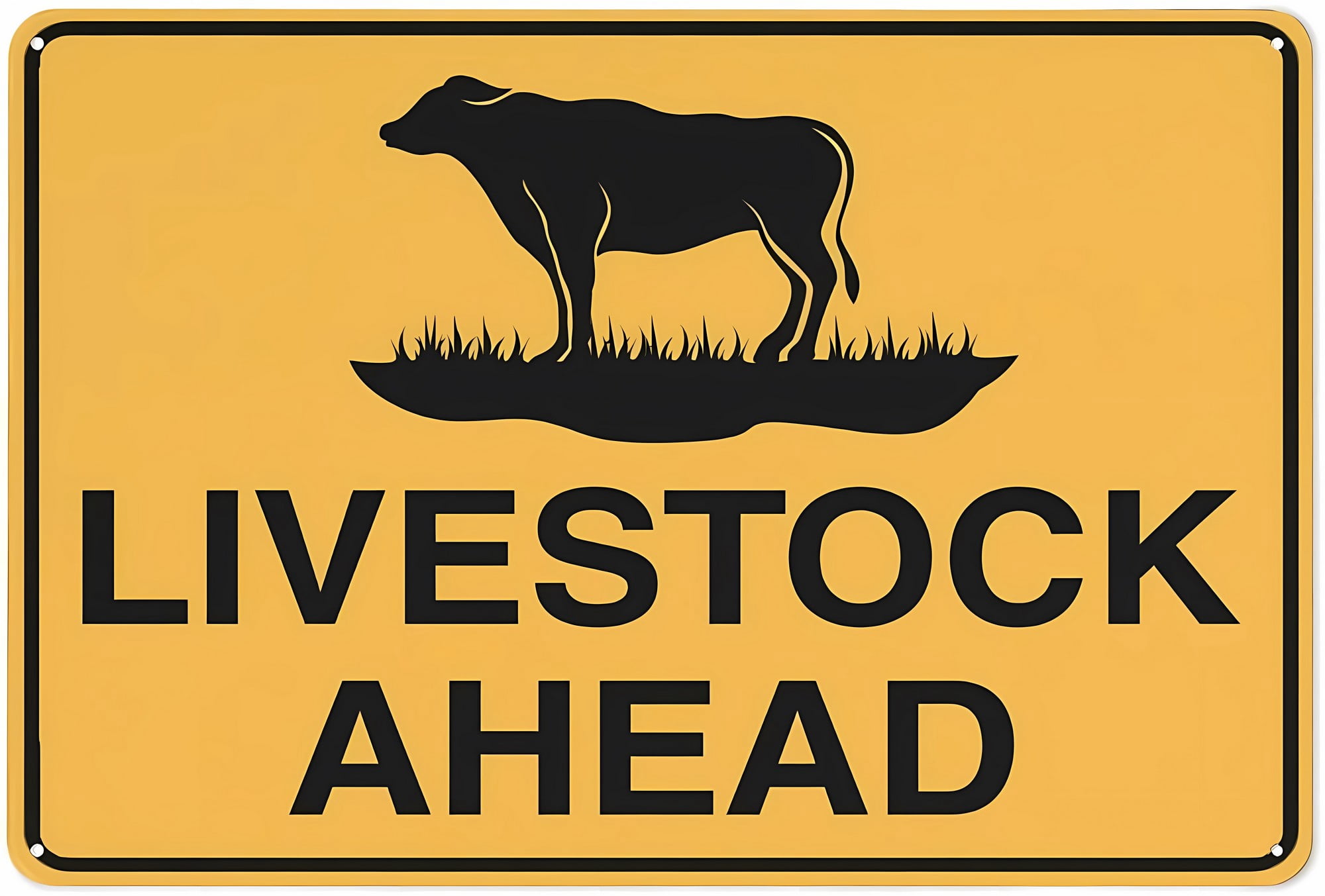 Livestock Ahead Yard Sign for House - 8