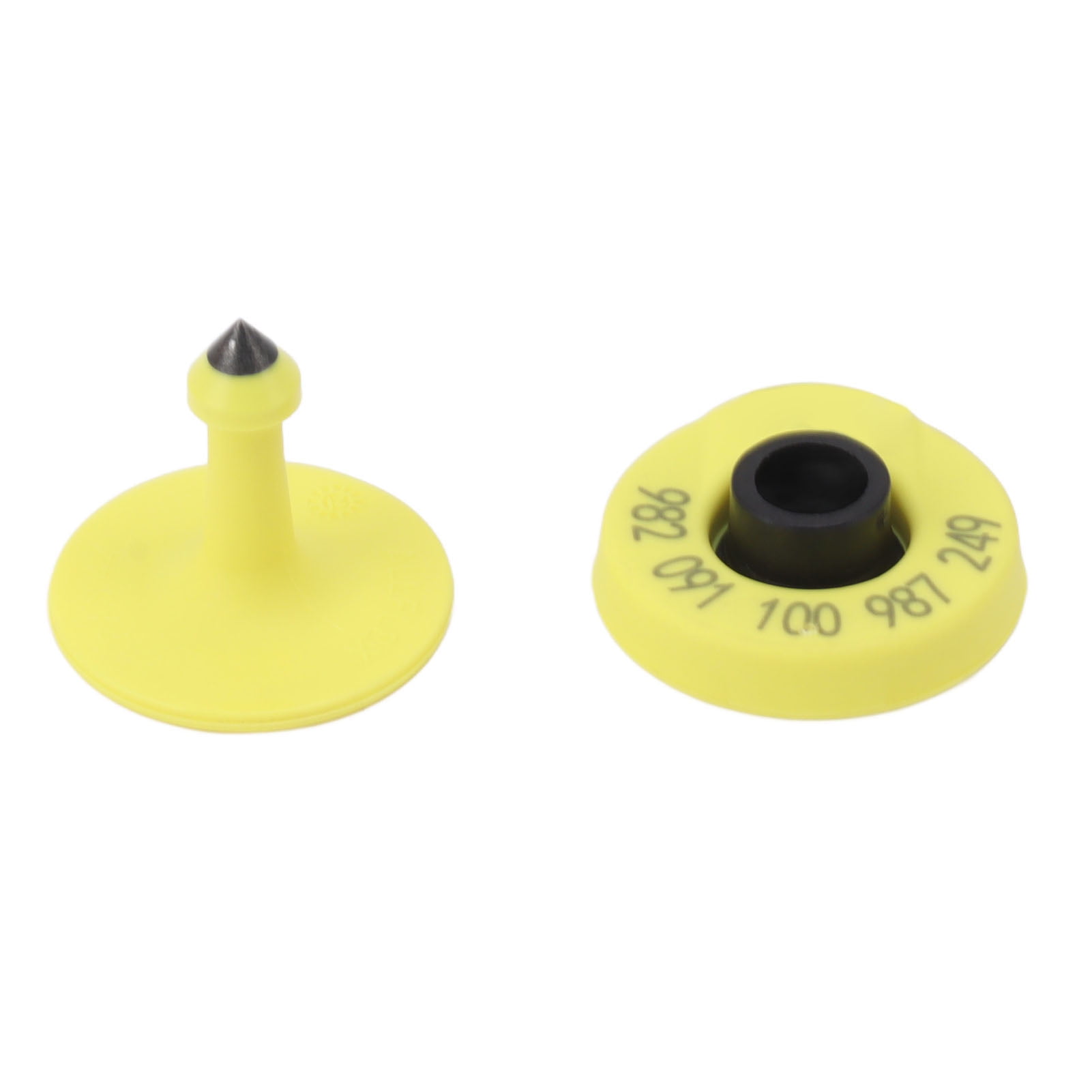 Livestock Cattle Ear , Yellow Plastic Farm Animal Animal Identification Ear For Cattle Cow Pig