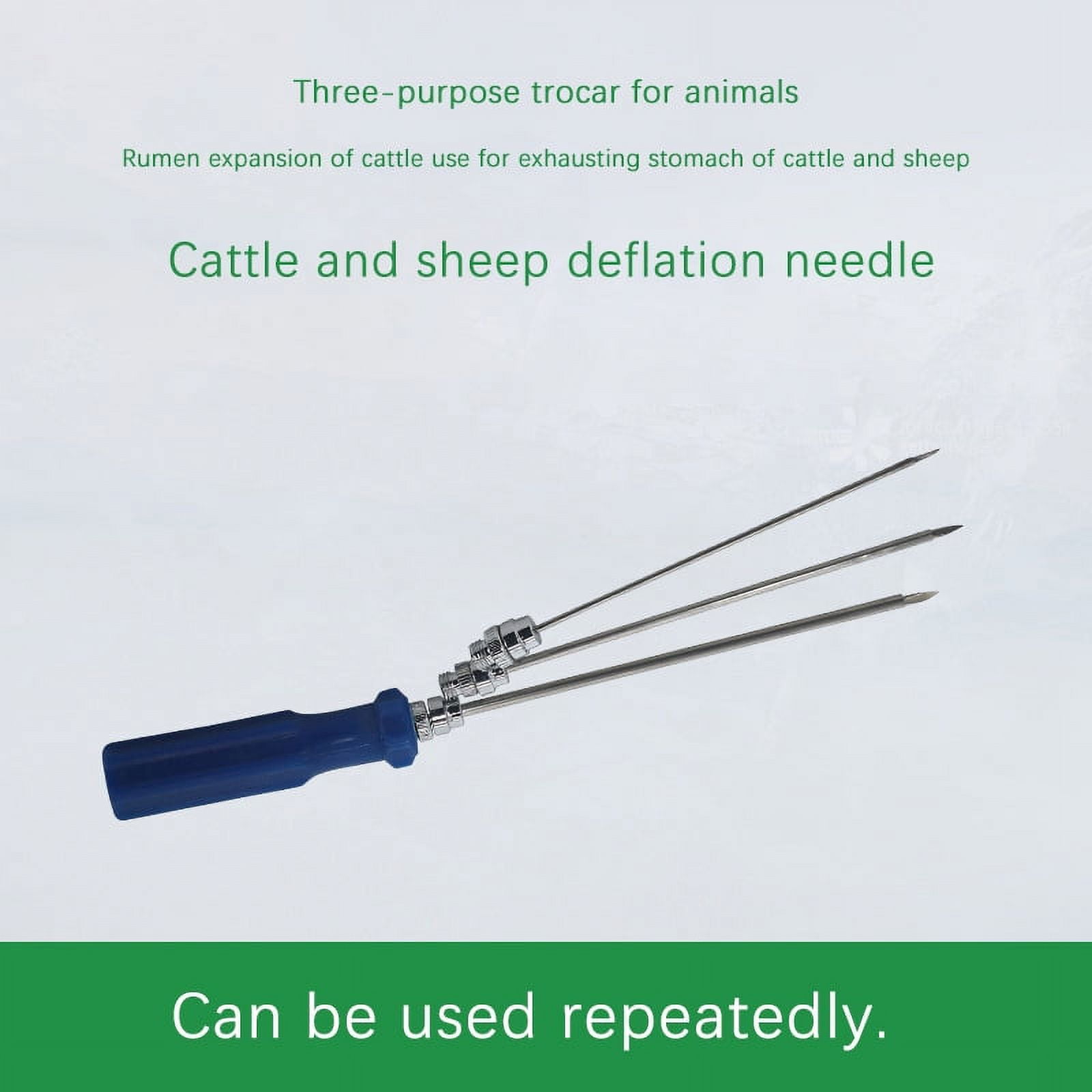 Livestock Cattle Pig Trocar Needle Stainless Steel Veterinary Trocars
