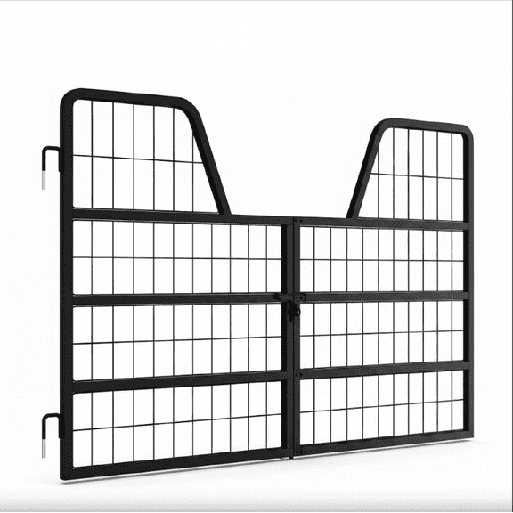 Livestock Corral Gate, Heavy Duty Steel Farm Gate, 48in Wire Mesh Gate for Cattle Horse Pasture Entrance