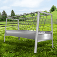 thumbnail image 1 of Livestock Feeder, 2-in-1 Functional Design, 77 Gallon Capacity Stainless Steel Goat Feeder with Deeper Feeding Pan, for Farms, Sheep Sheds, 1 of 7
