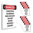 thumbnail image 1 of Livestock Guardian Dog On Duty OSHA Danger Aluminum Sign 14 Inch x 10 Inch - 10 Pack, 1 of 8