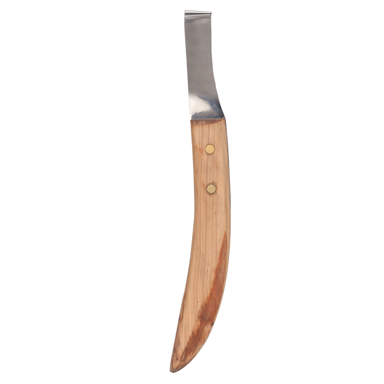 Livestock Hoof Knife - Curved Steel Blade with Wooden Handle for Left ...