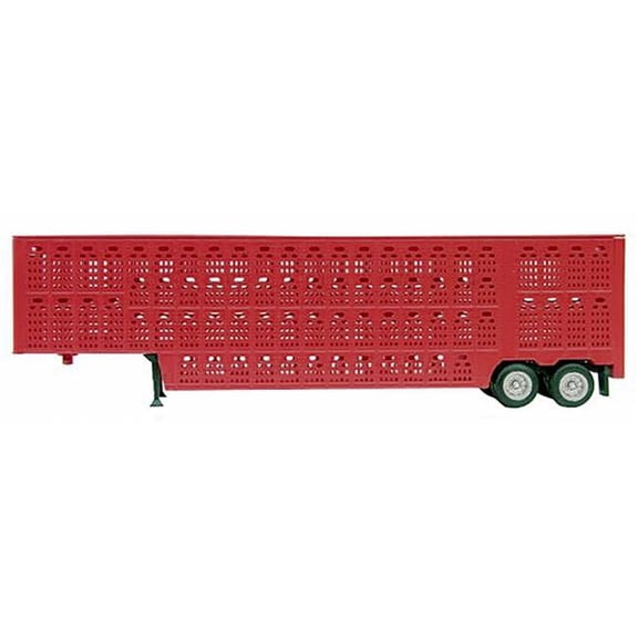 Promotex 005356R Livestock Trailer Red 1-87 Scale - HO Plastic Model