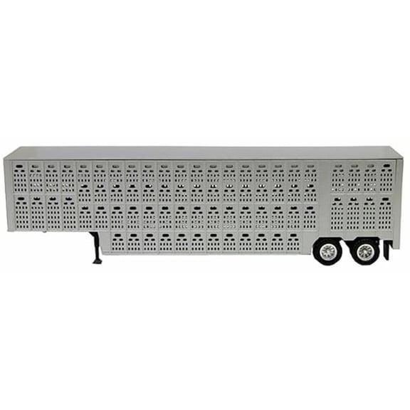 Promotex 005354S Livestock Trailer Silver 1-87 Scale - HO Plastic Model