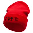 thumbnail image 1 of Livestream Tools Embroidered 12 Inch Long Knitted Beanie - Red OSFM, 1 of 5