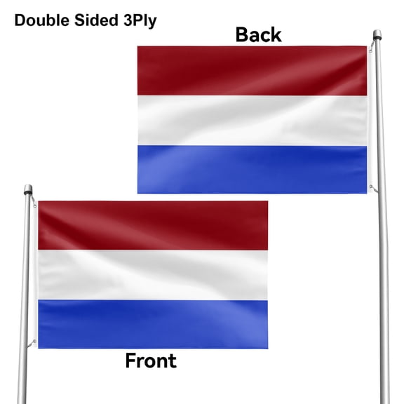Livetty Double Sided 3 layers Flags 3x5 Ft Netherlands Flags Banner for Yard Decoration Garden Display For World Soccer Play