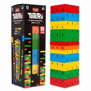 Livevie Hardwood Blocks Stacking Tower Game, Strategy Game for 2 or 4 Players, Suitable for Ages 8 and Up