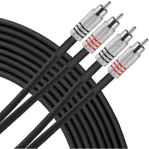 Livewire Advantage Interconnect Dual Cable RCA Male to RCA Male 10 ft. Black