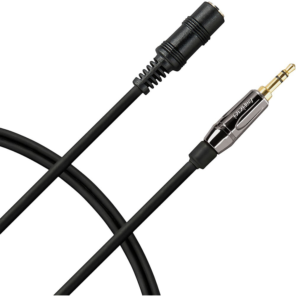 Livewire Elite Headphone Extension Cable 3.5 mm TRS Male to 3.5 mm TRS Female 25 ft. Black