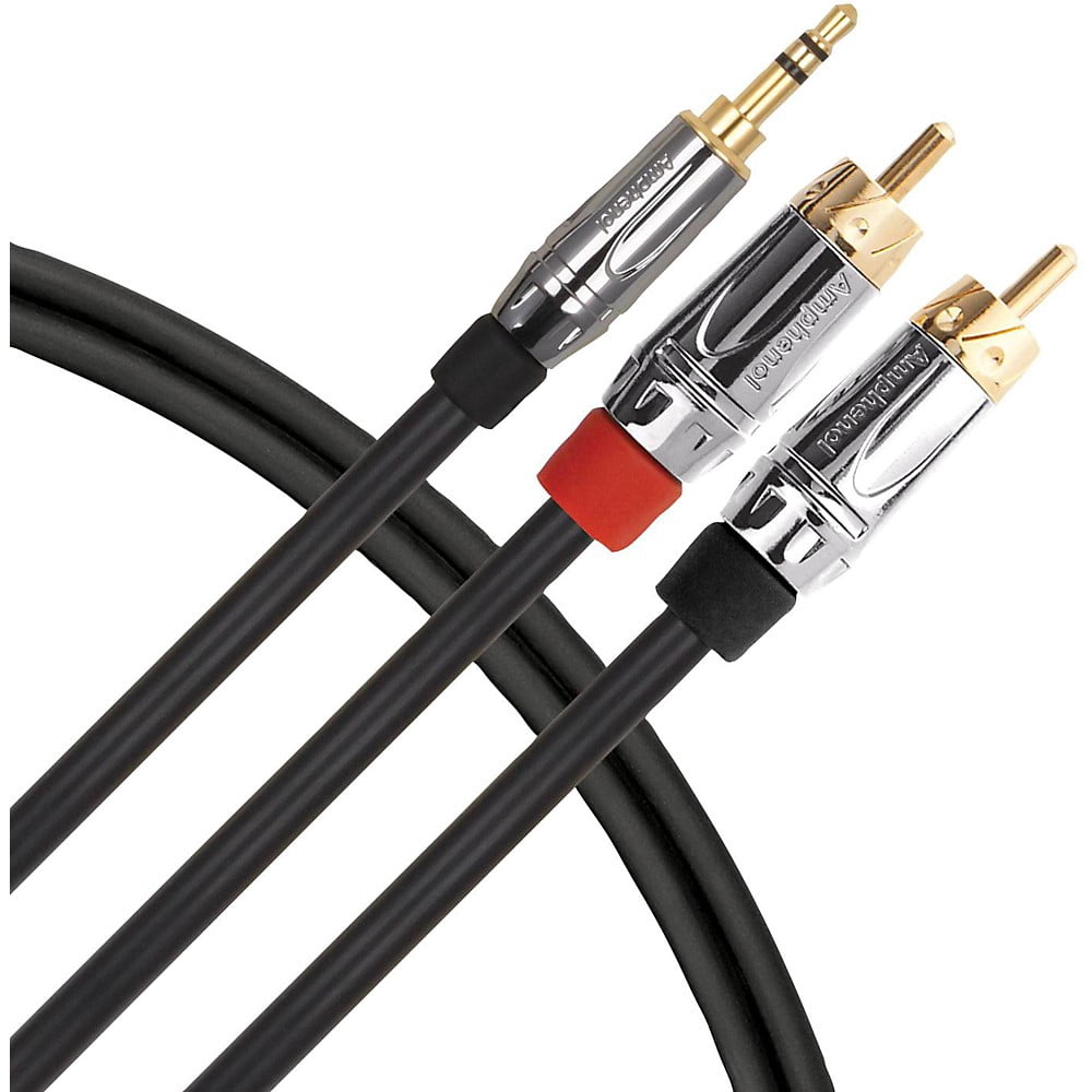 Livewire Elite Interconnect Y-Cable 3.5 mm TRS Male to RCA Male - 3 ft. Black