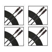 Livewire Elite Quad Microphone Cable 4-Pack 25 ft. Black