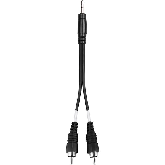 Livewire Essential Interconnect Y-Cable 3.5 mm TRS Male to RCA Male 10 ft. Black