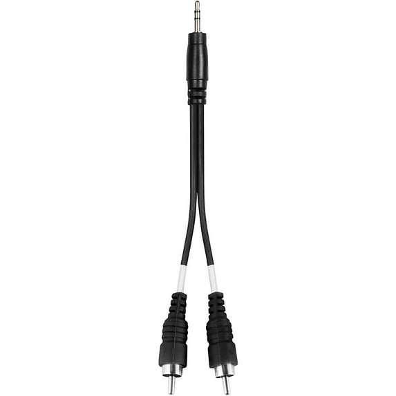 Livewire Essential Interconnect Y-Cable 3.5 mm TRS Male to RCA Male 10 ft. Black
