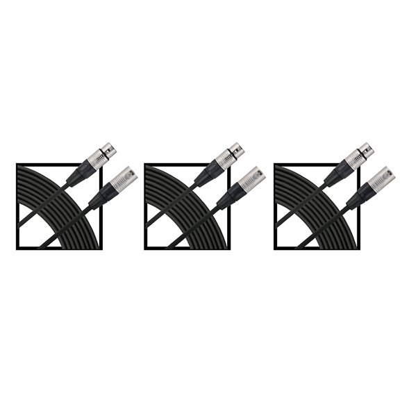 Essential XLR Microphone Cable 25' 3-Pack