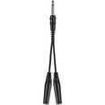 thumbnail image 1 of Livewire Essential Y-Adapter 1/4" TS to 1/4" TS Female Black 6 in., 1 of 1