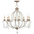 thumbnail image 1 of Livex 8 Light Chesterfield Antique Silver Chandelier Ceiling Lighting 6427-73, 1 of 2