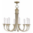 thumbnail image 1 of Livex Cranford Chandelier in Antique Brass, 1 of 1