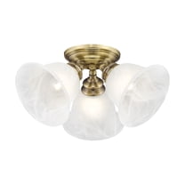 Livex Lighting Essex Ceiling Mount in Antique Brass