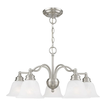 Livex Lighting Essex Convertible Chandelier Ceiling Mount in Brushed Nickel
