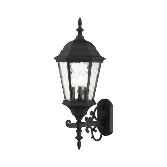 75467-14 Livex Lighting Hamilton - 3 Light Outdoor Wall Lantern in Traditional Style - 9.5 Inches wide by 23.5 Inches high