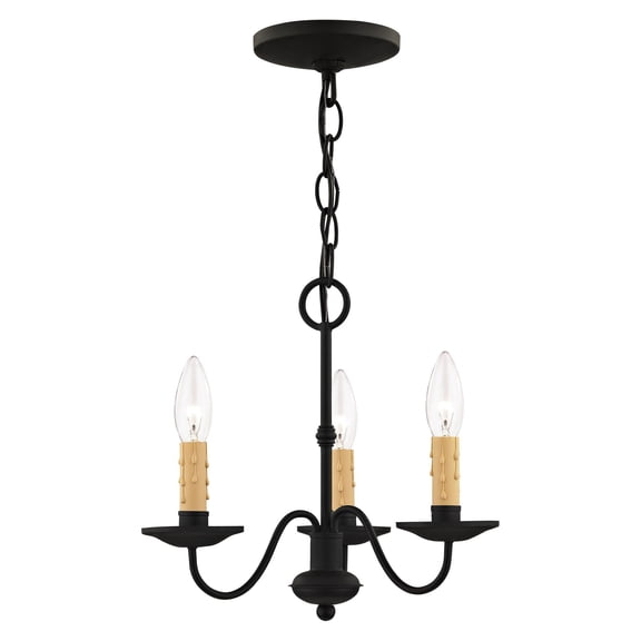 Livex Lighting Heritage Mini Chandelier in Black