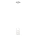 thumbnail image 1 of Livex Lighting  1 Light Polished Chrome Mini Pendant, 45477-05 - 5" Dia x 16.25" - 46.25" Adj. H, 1 of 7