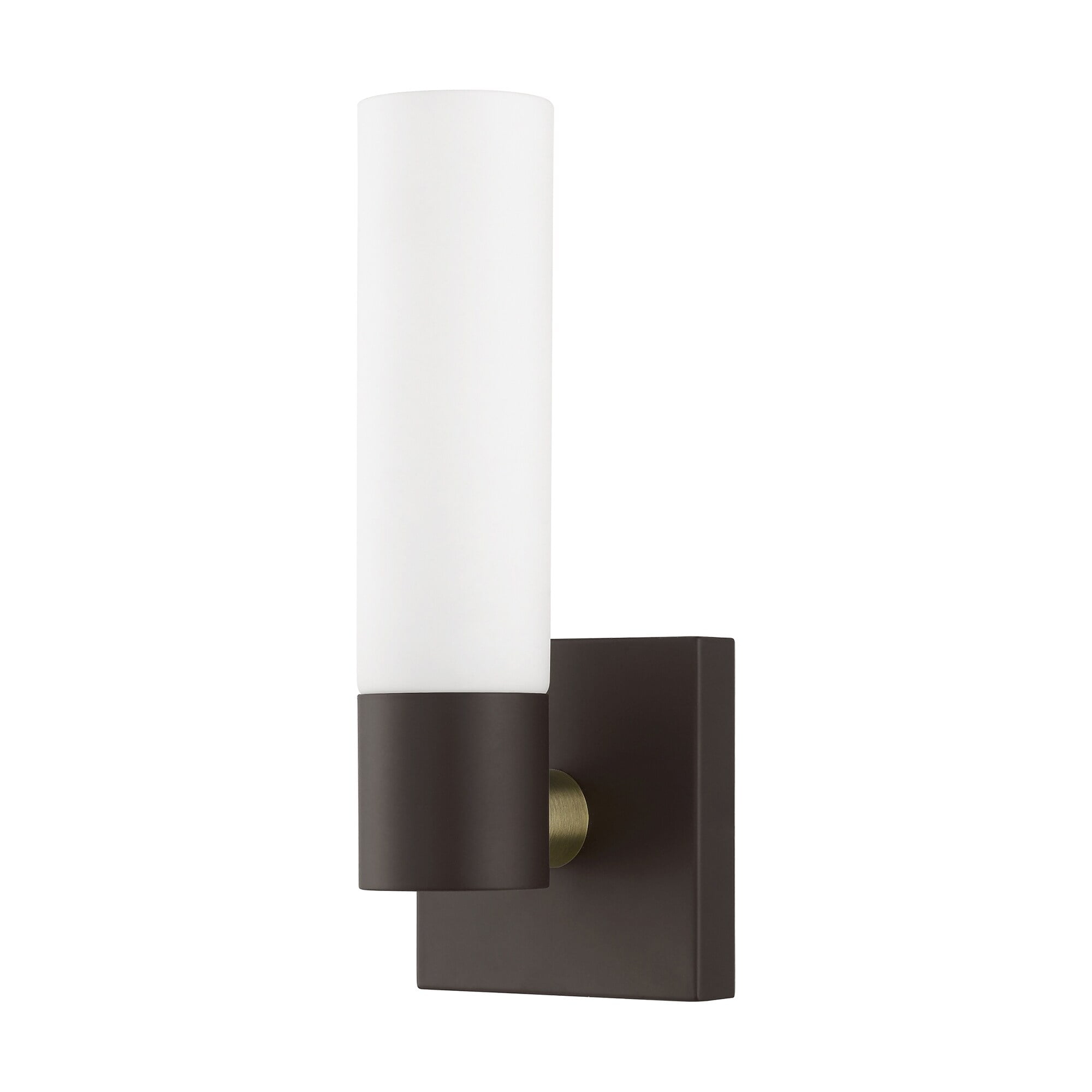 Aero Cylinder Sconce in Antique Brass and Bronze Finish
